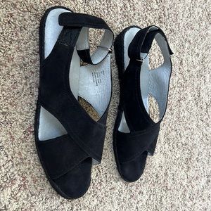 David Tate moon espadrille sling back wedge sandals